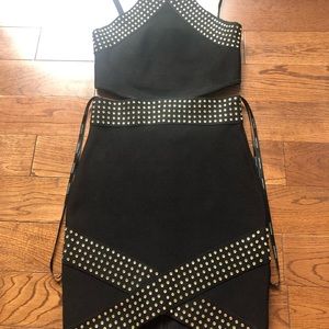 Marciano black dress w/ gold studs - Size XS